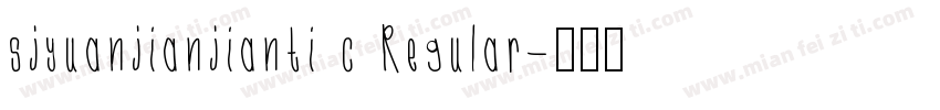 sjyuanjianjianti c Regular字体转换